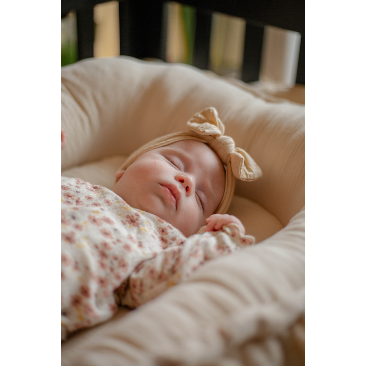 MamaLoes Soft Cotton Ruffle Licht Roze Babynest