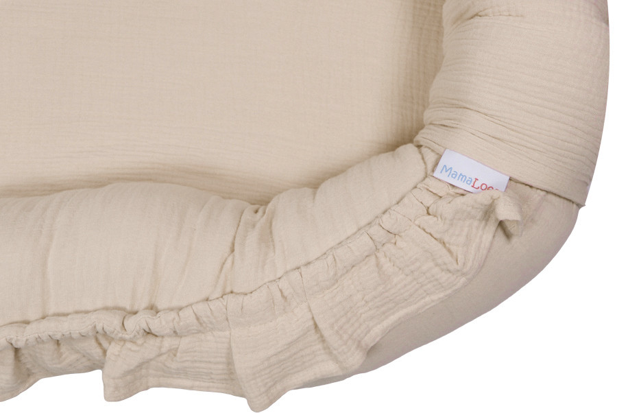 MamaLoes Soft Cotton Ruffle Ecru Babynest