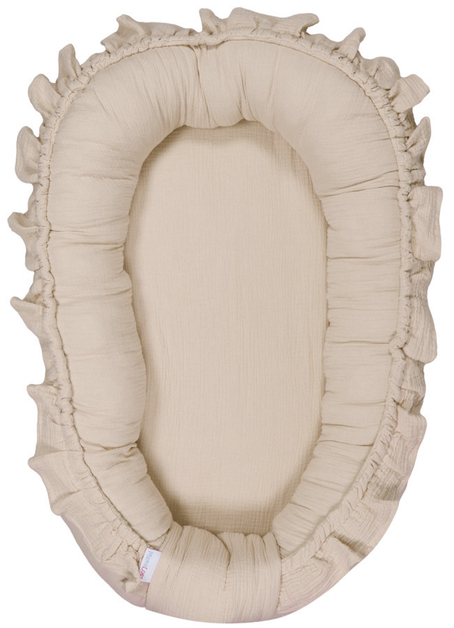 MamaLoes Soft Cotton Ruffle Ecru Babynest