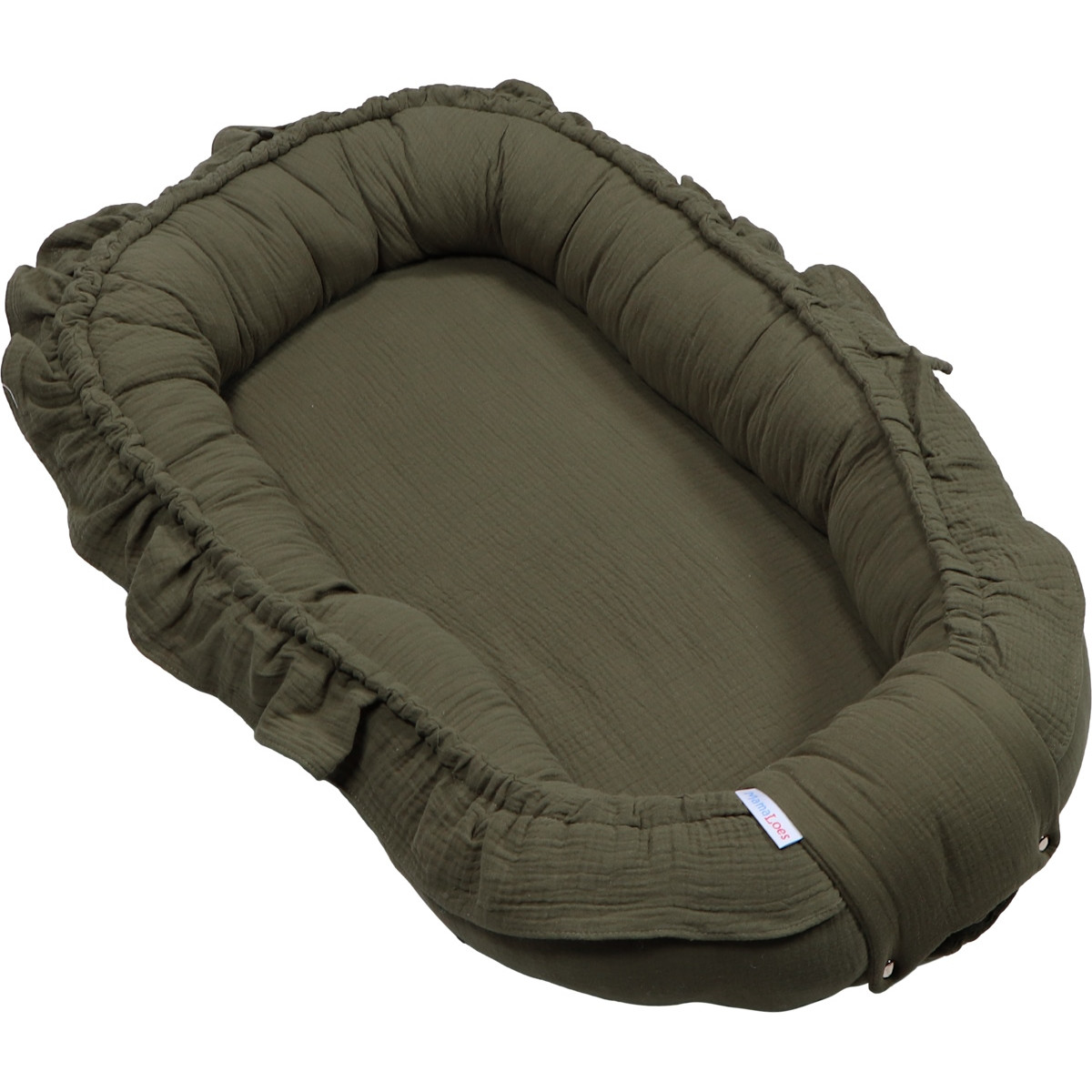MamaLoes Soft Cotton Ruffle Groen Babynest