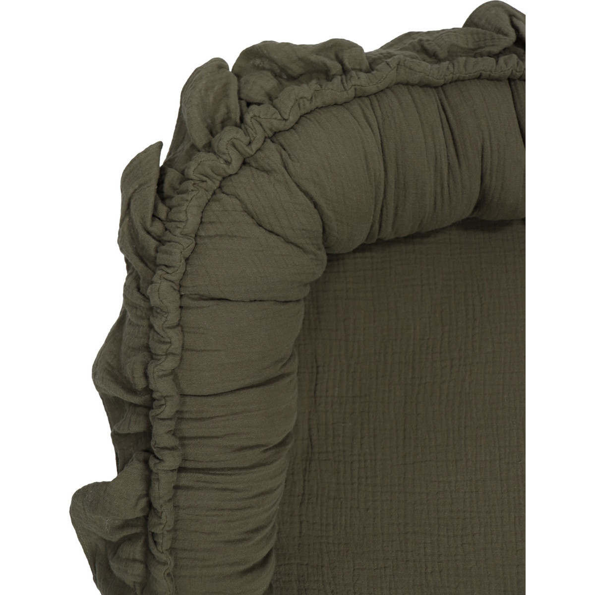 MamaLoes Soft Cotton Ruffle Groen Babynest