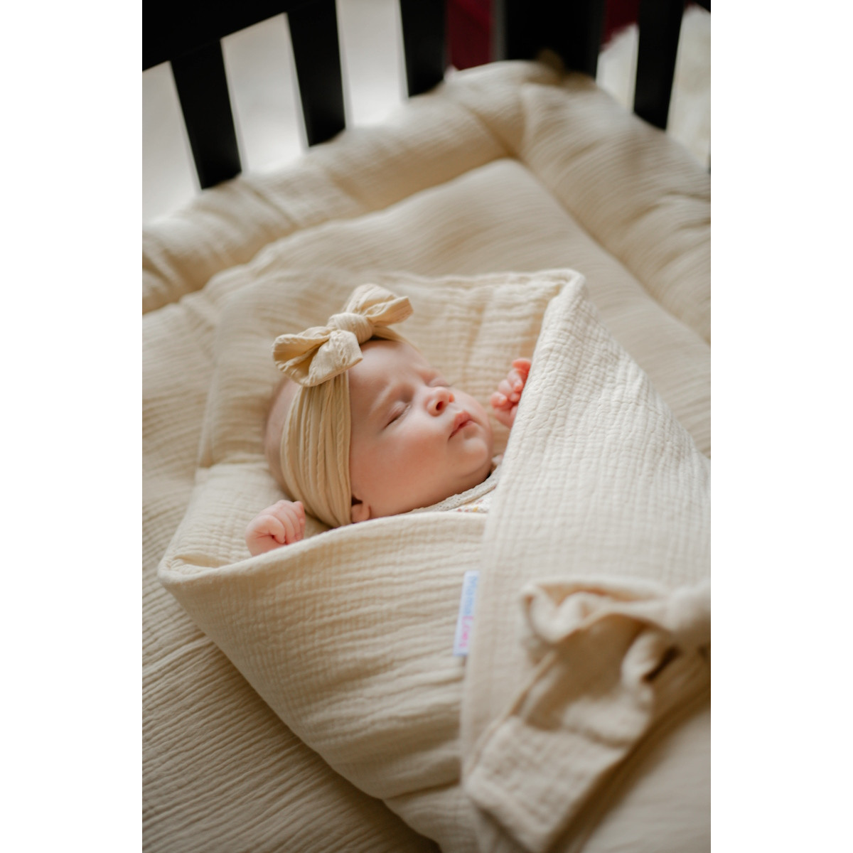 MamaLoes Soft Cotton Ecru Wikkeldeken