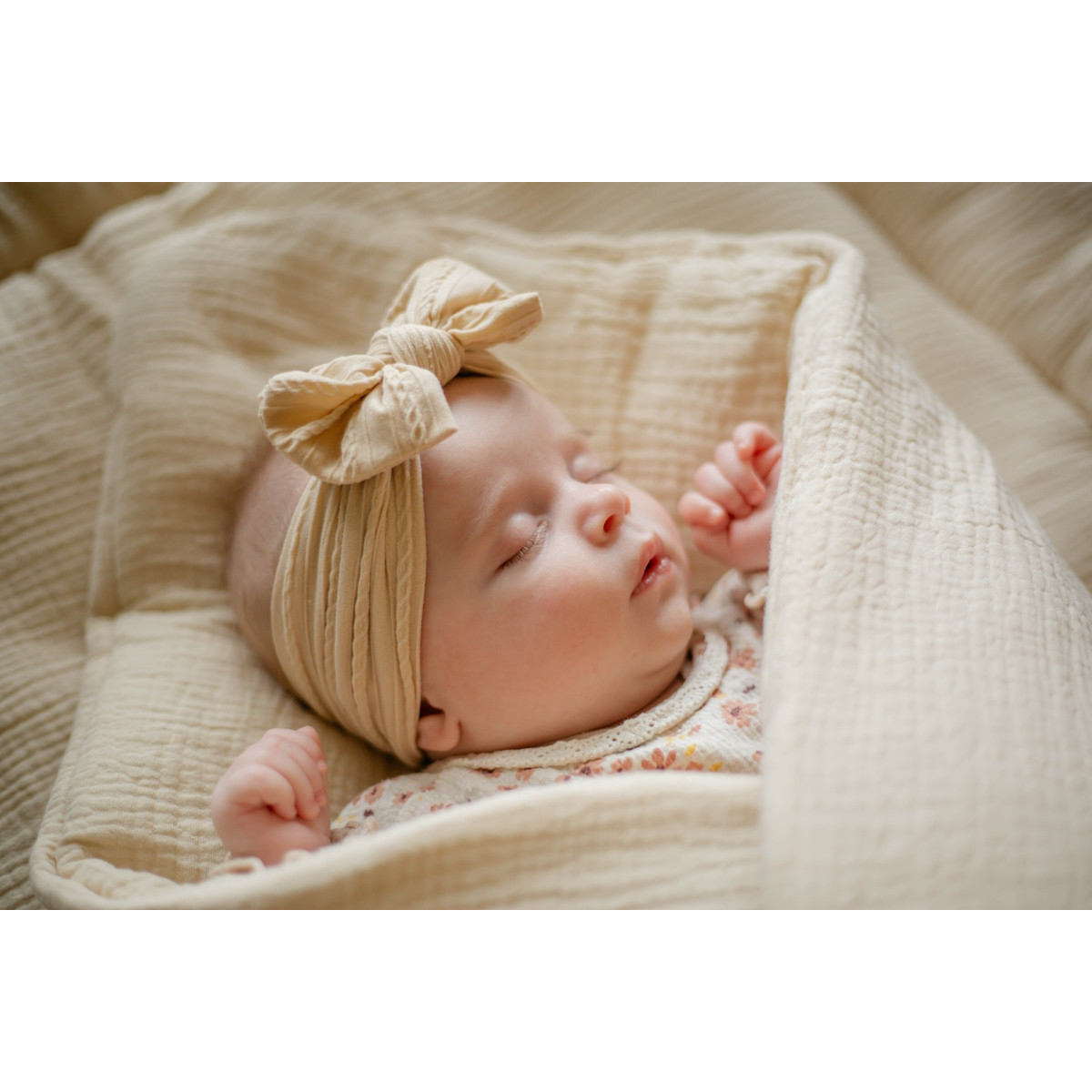 MamaLoes Soft Cotton Ecru Wikkeldeken