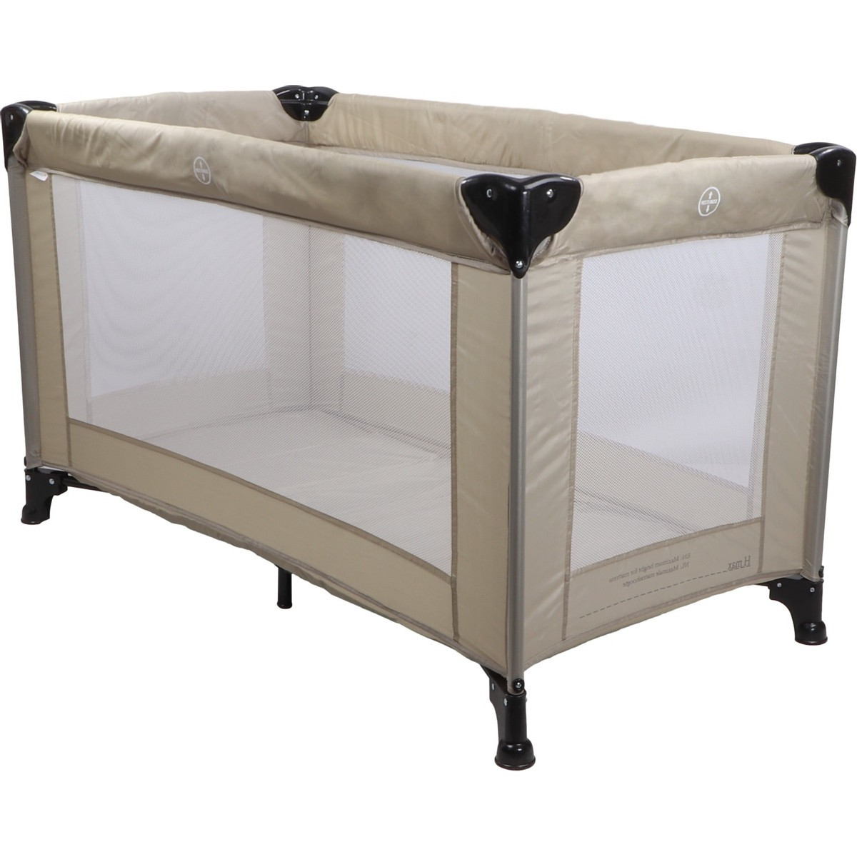 MamaLoes Soof Beige Campingbed + Opvouwbaar Matras in Tas