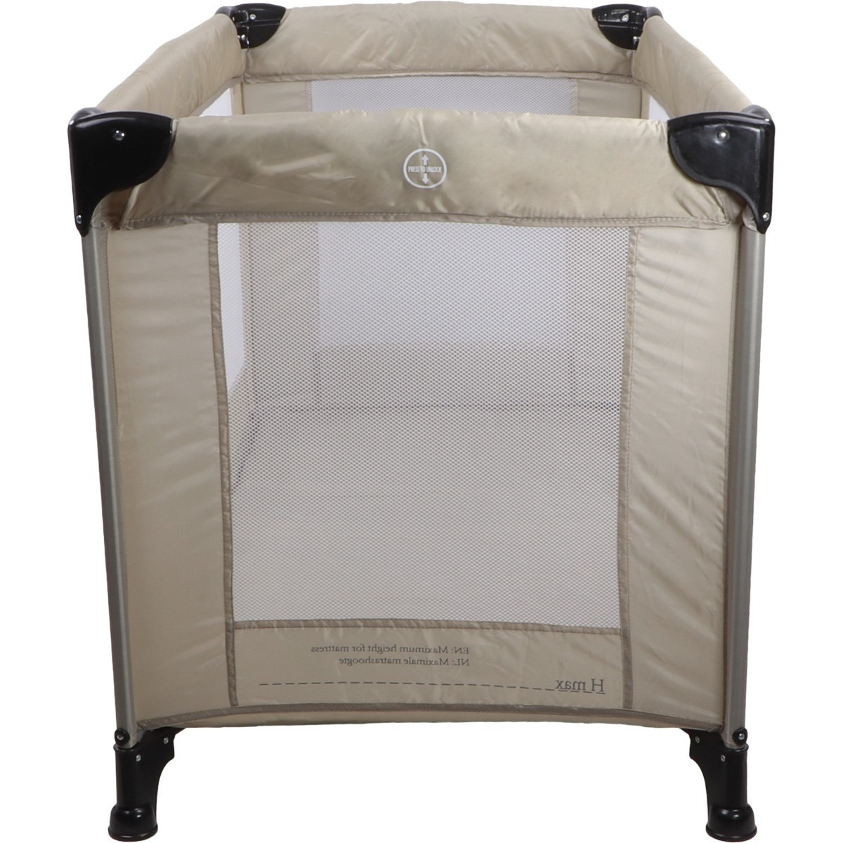 MamaLoes Soof Beige Campingbed + Opvouwbaar Matras in Tas