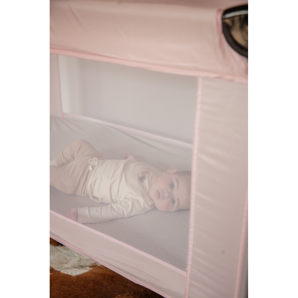 MamaLoes Soof Roze Campingbed + Opvouwbaar Matras in Tas