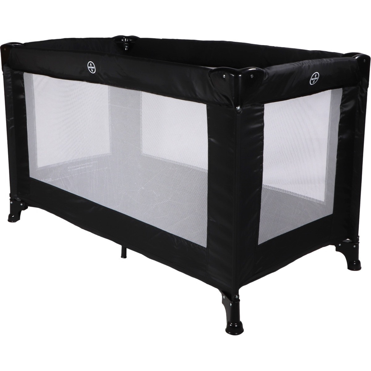 MamaLoes Soof Zwart Campingbed + Opvouwbaar Matras in Tas