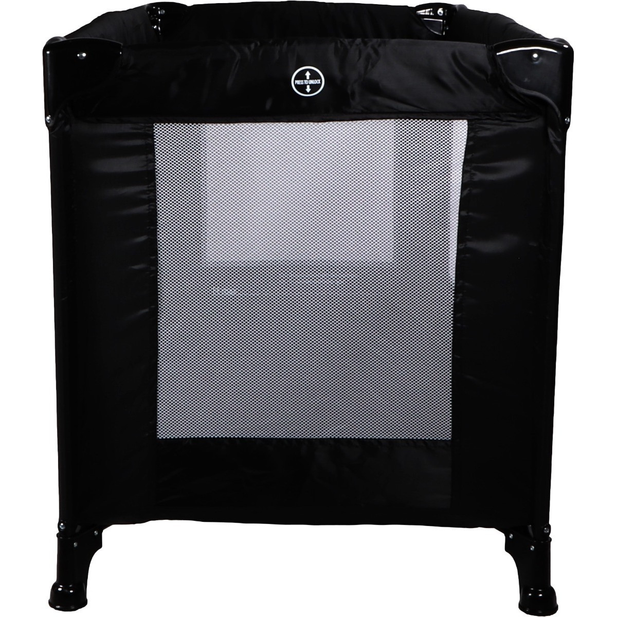 MamaLoes Soof Zwart Campingbed + Opvouwbaar Matras in Tas