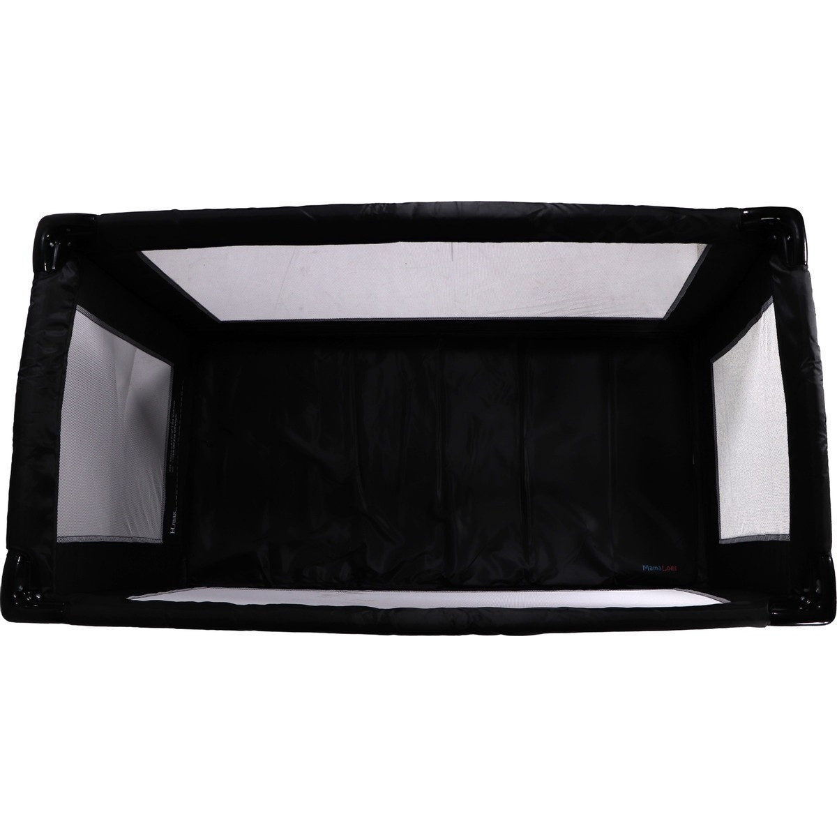 MamaLoes Soof Zwart Campingbed + Opvouwbaar Matras in Tas
