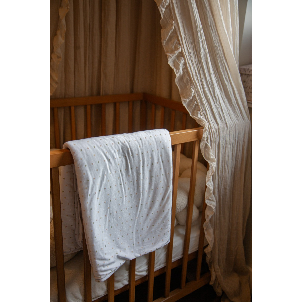 MamaLoes Stippen Fleece 70x90cm Babydeken