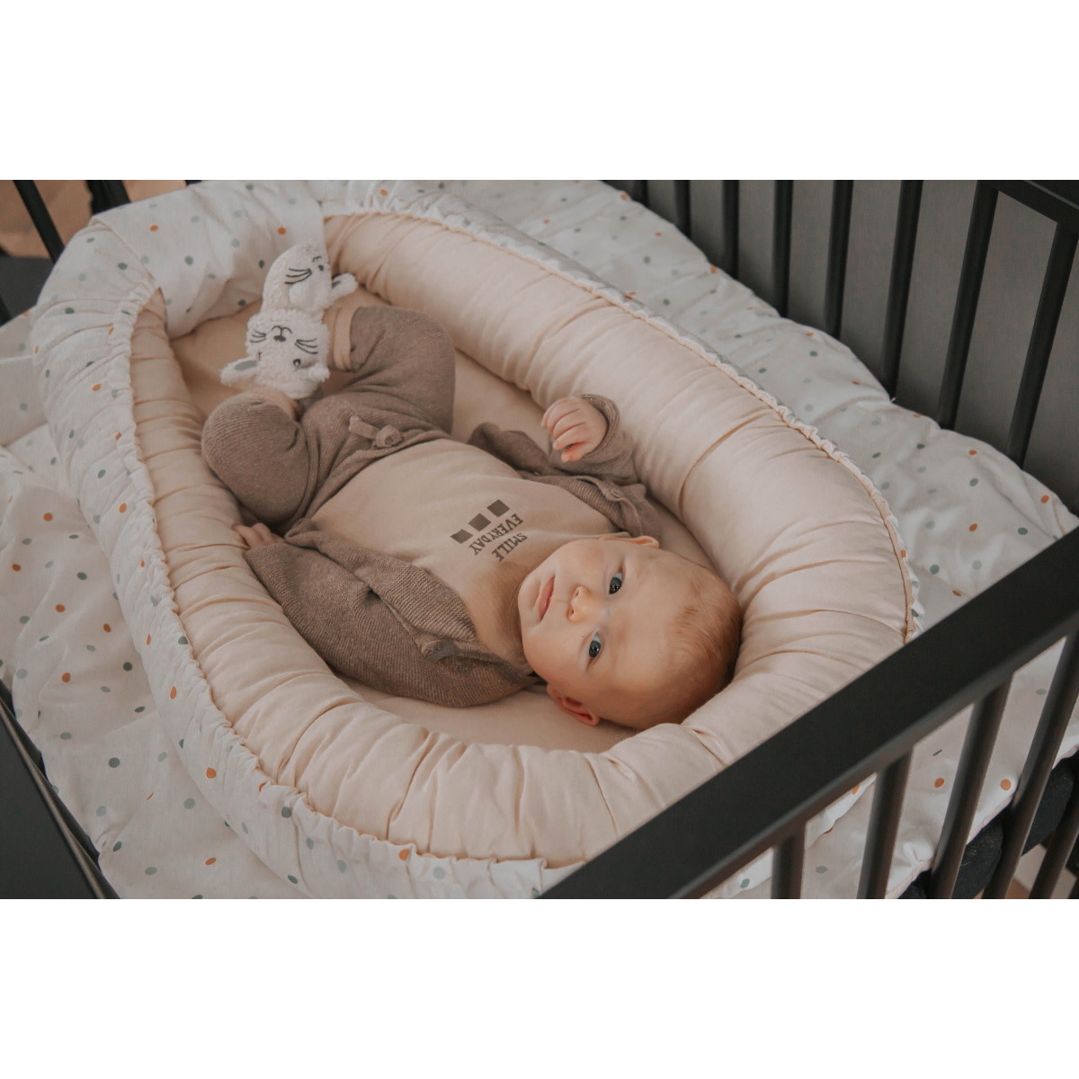 MamaLoes Stippen Omkeerbaar Babynest