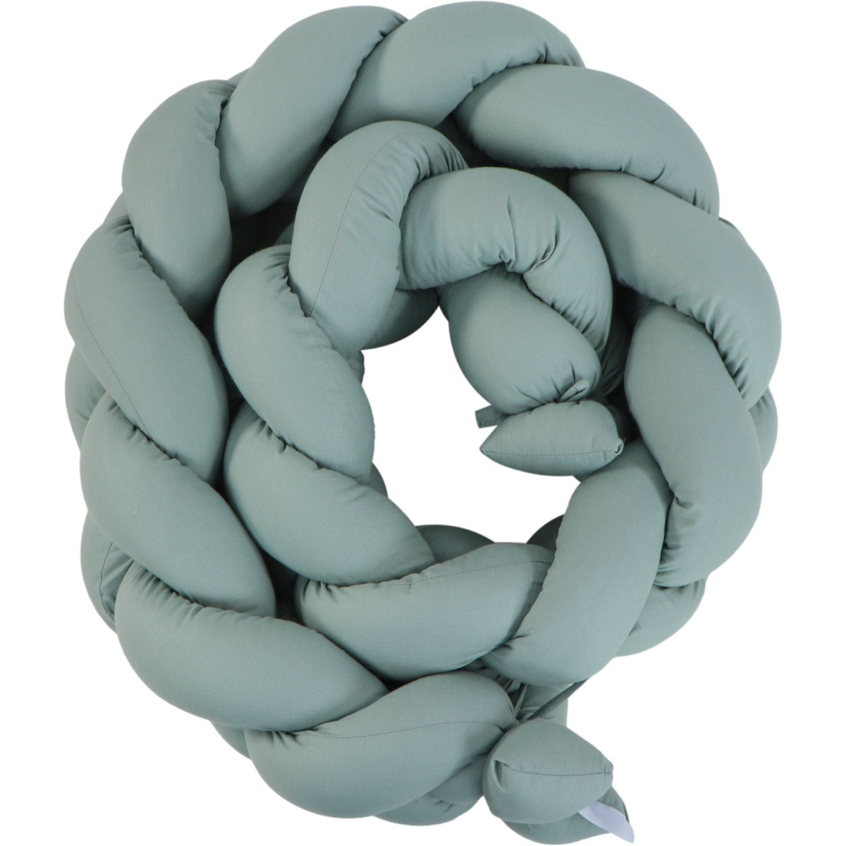 MamaLoes Stone Green 210 cm Braided Bedbumper