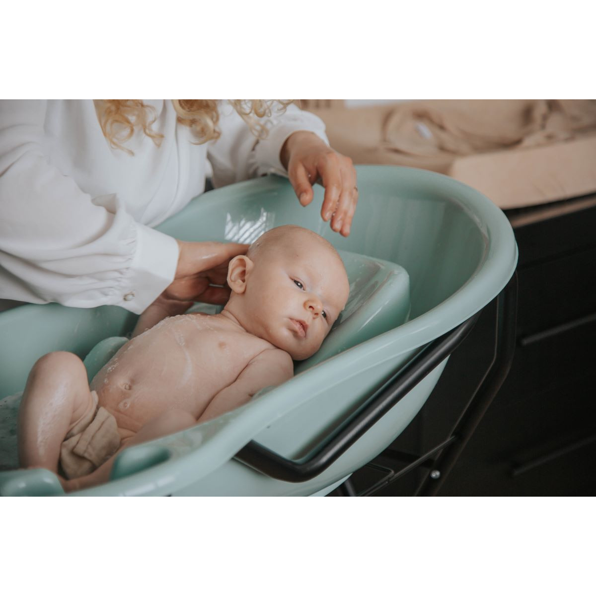 MamaLoes Stone Green Badset Incl. Witte Badstandaard