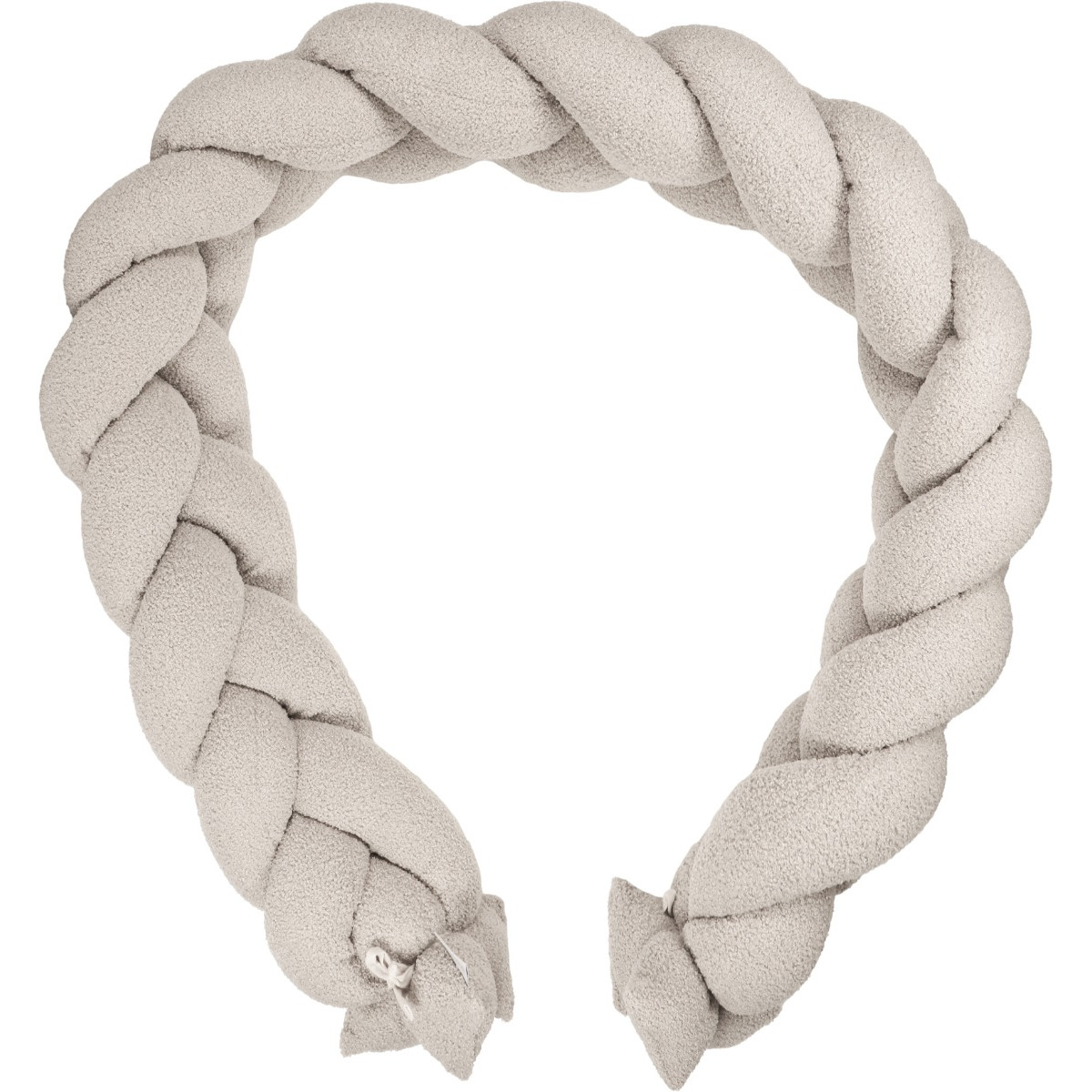 MamaLoes Teddy Boucle Naturel 210 cm Braided Bedbumper