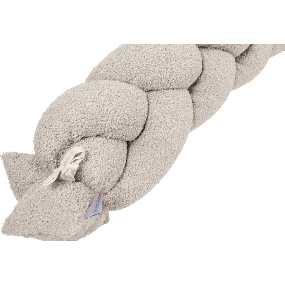 MamaLoes Teddy Boucle Naturel 210 cm Braided Bedbumper