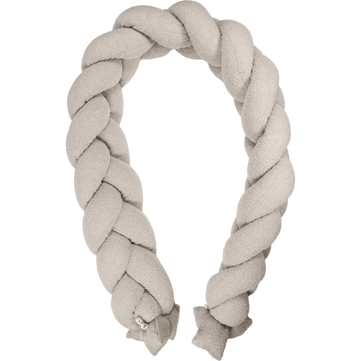 MamaLoes Teddy Boucle Naturel 210 cm Braided Bedbumper
