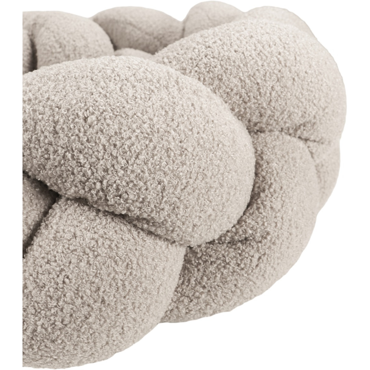 MamaLoes Teddy Boucle Naturel 210 cm Braided Bedbumper