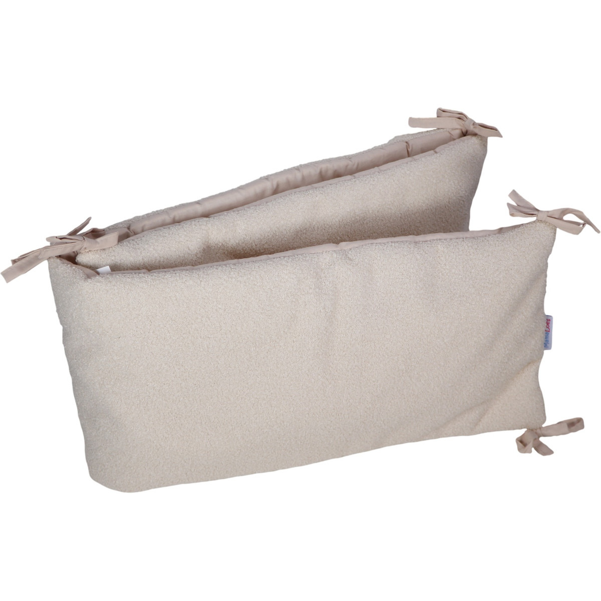 MamaLoes Teddy Boucle Naturel 30 x 180 cm Bedbumper