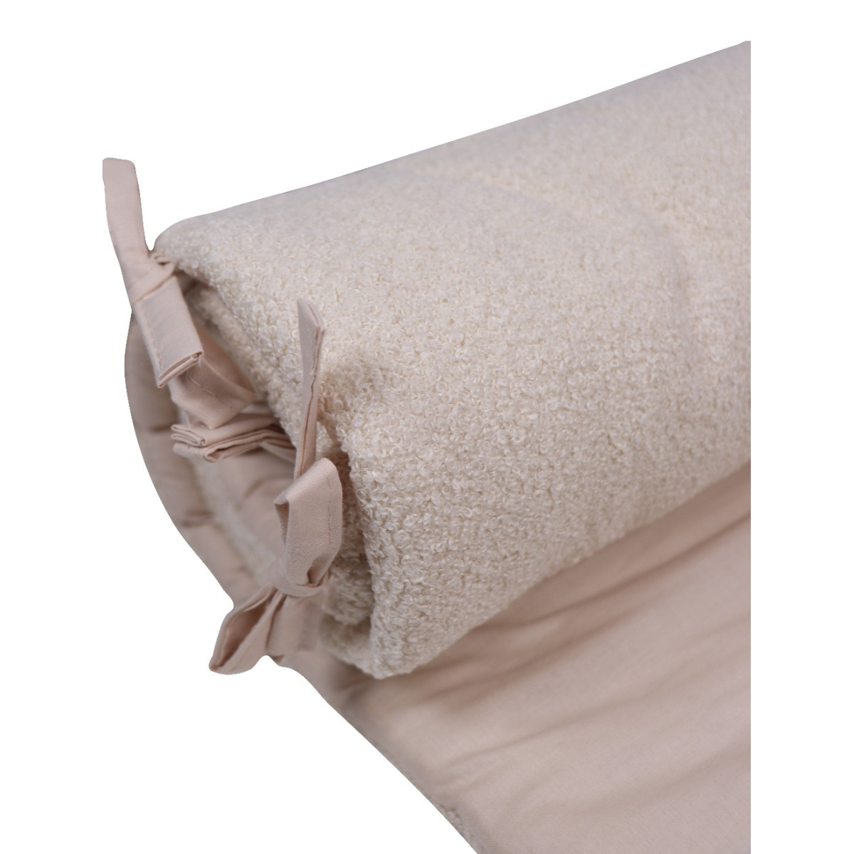 MamaLoes Teddy Boucle Naturel 30 x 180 cm Bedbumper