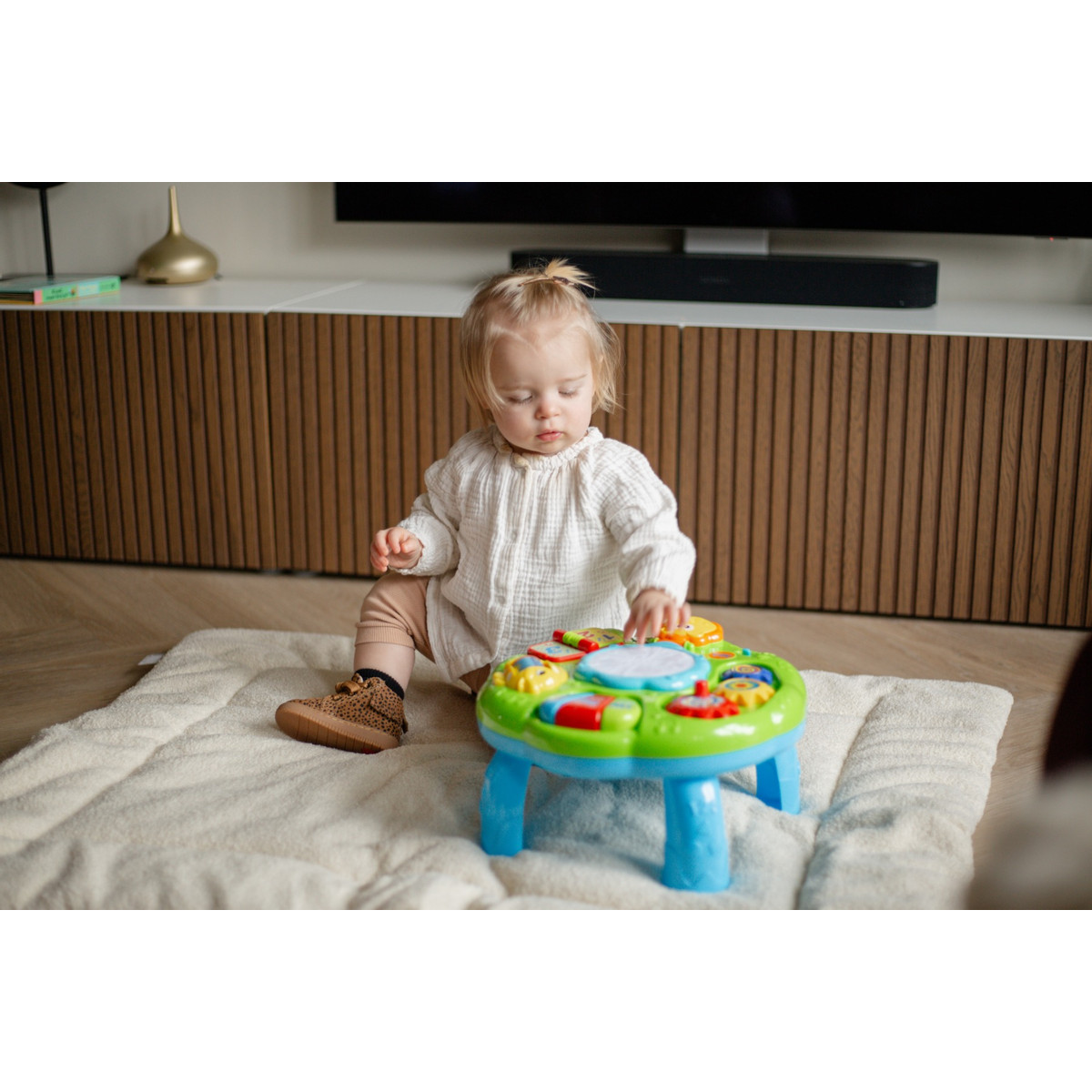 MamaLoes Teddy Boucle Naturel 80 x 100 cm Omkeerbaar Boxkleed