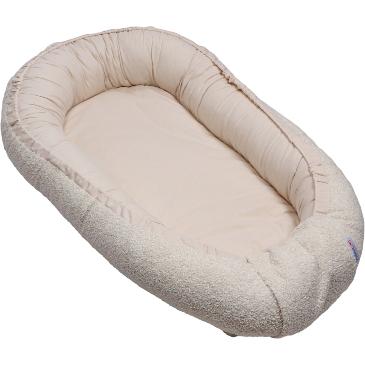 MamaLoes Teddy Boucle Naturel Omkeerbaar Babynest