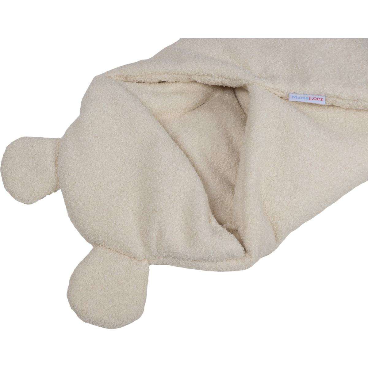 MamaLoes Teddy Boucle Naturel Multifunctioneel Wikkeldeken
