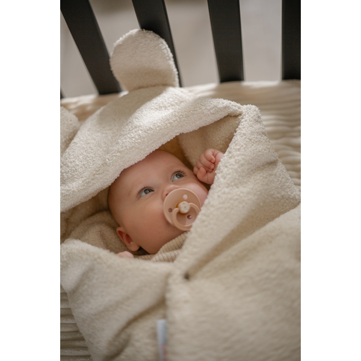 MamaLoes Teddy Boucle Naturel Multifunctioneel Wikkeldeken