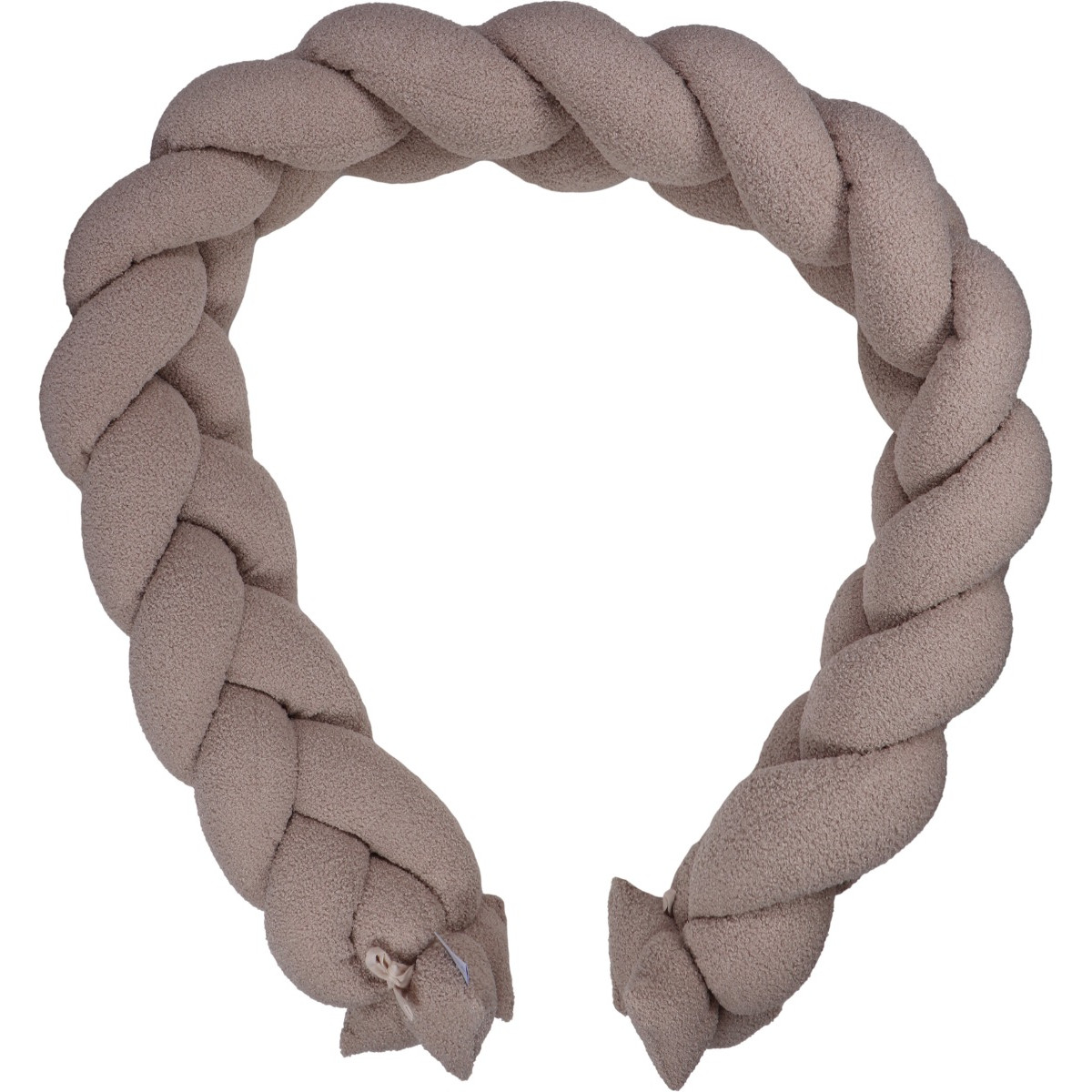 MamaLoes Teddy Boucle Nougat 210 cm Braided Bedbumper