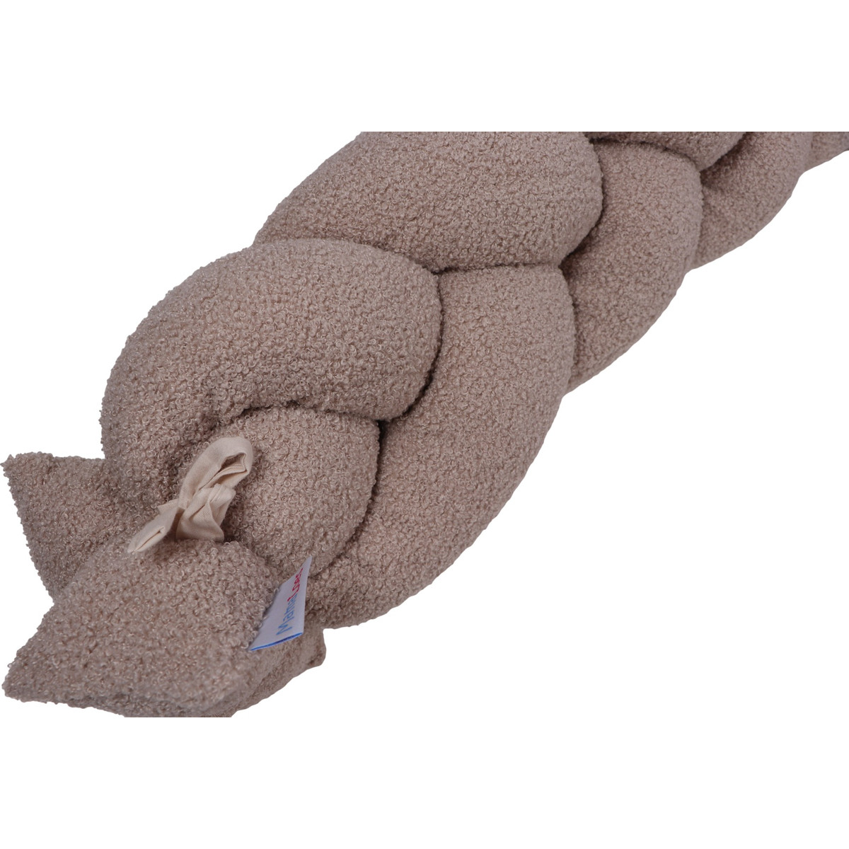 MamaLoes Teddy Boucle Nougat 210 cm Braided Bedbumper