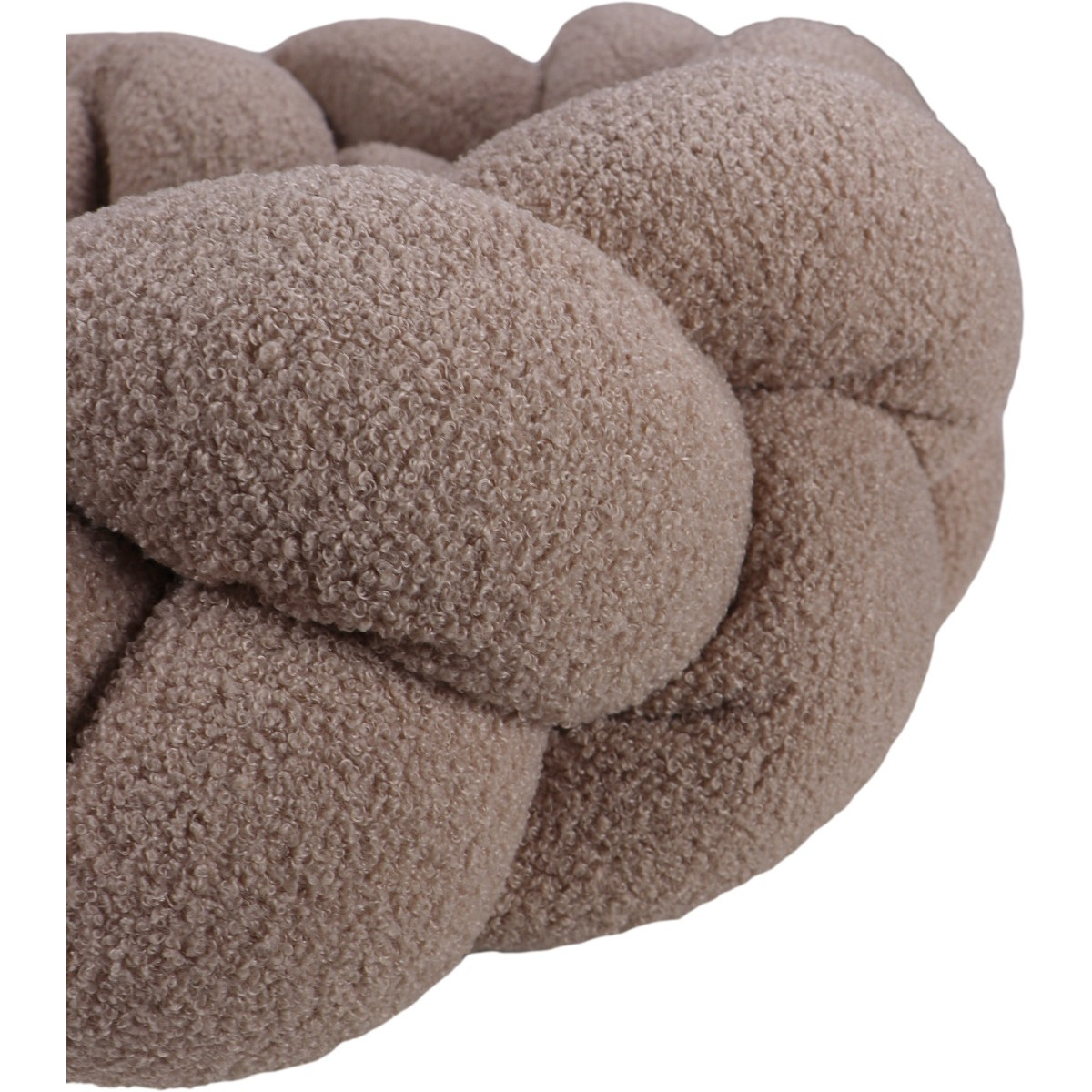 MamaLoes Teddy Boucle Nougat 210 cm Braided Bedbumper