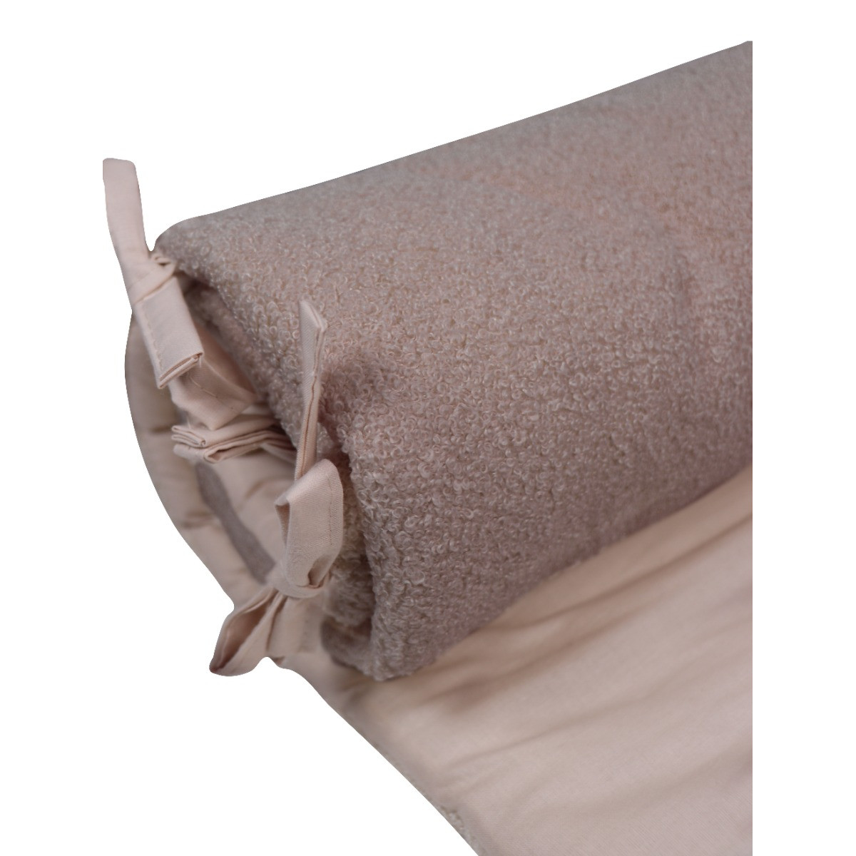 MamaLoes Teddy Boucle Nougat 30 x 180 cm Bedbumper