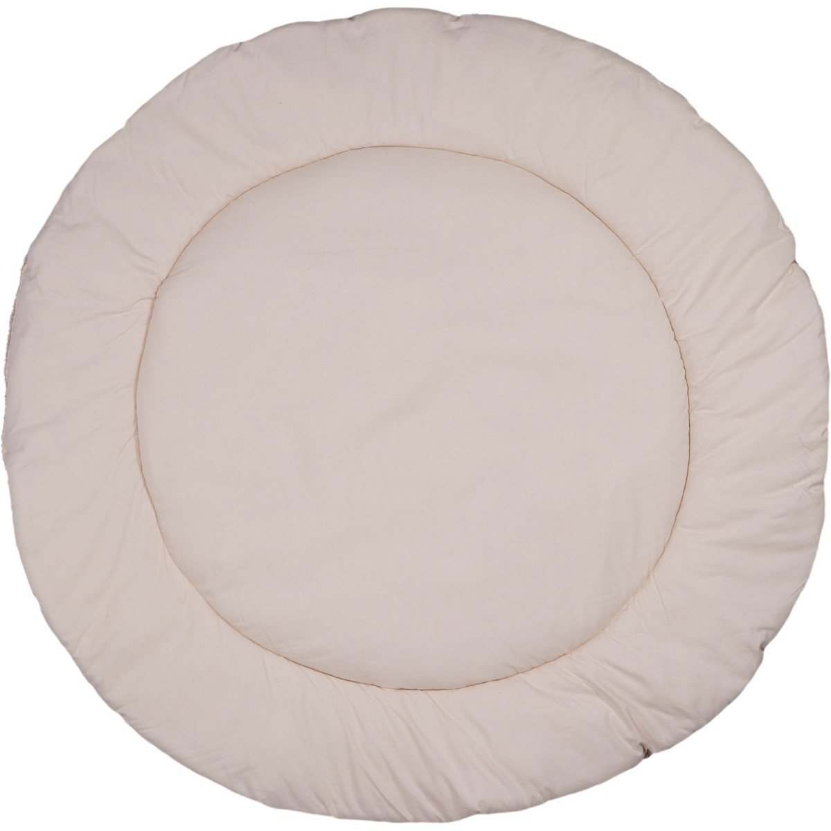 MamaLoes Teddy Boucle Nougat 90 cm Rond Omkeerbaar Boxkleed