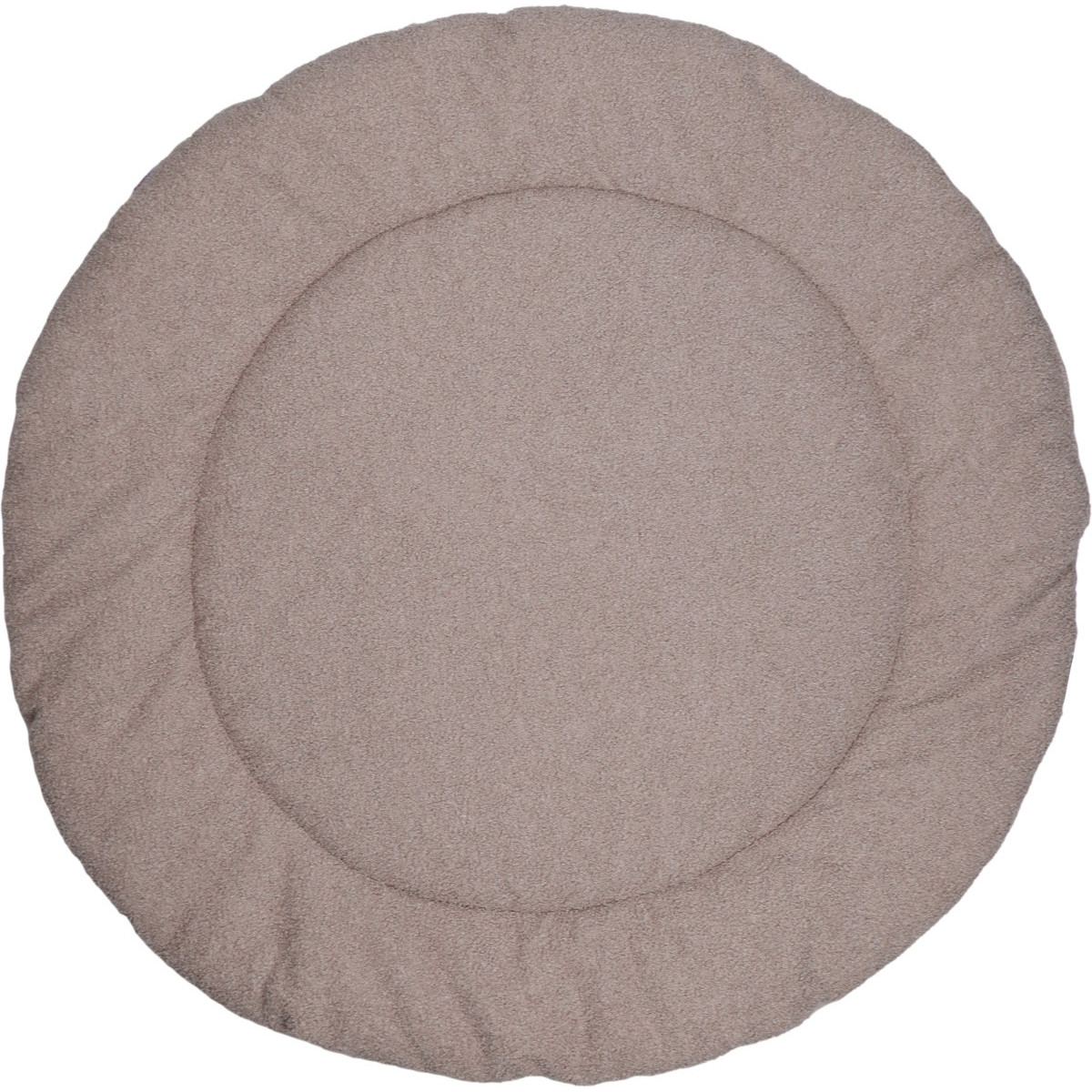 MamaLoes Teddy Boucle Nougat 90 cm Rond Omkeerbaar Boxkleed