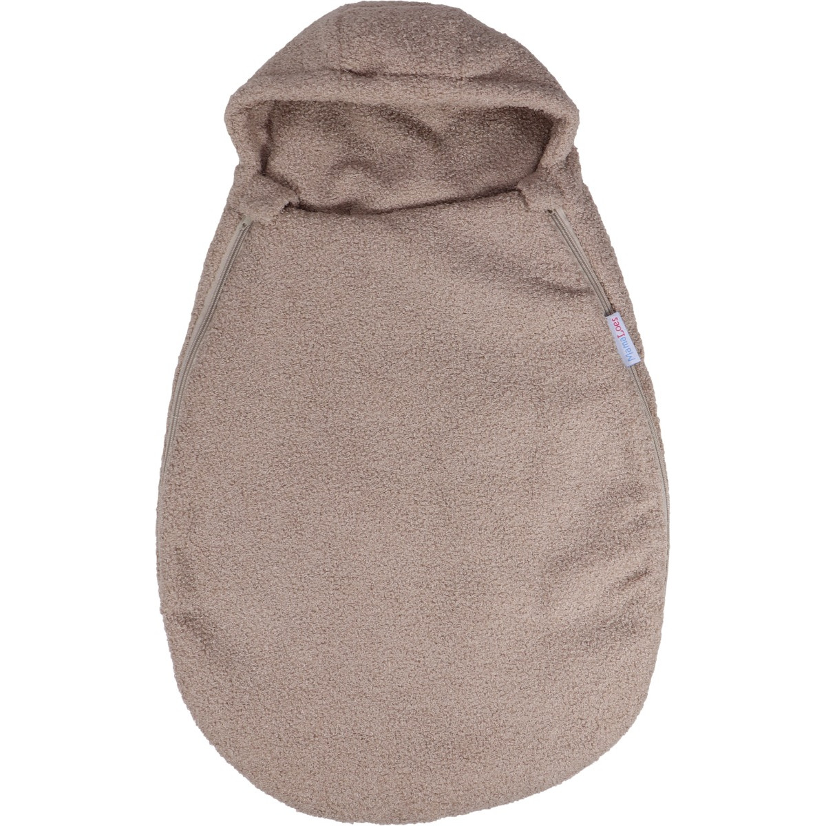 MamaLoes Teddy Boucle Nougat Autostoel Voetenzak