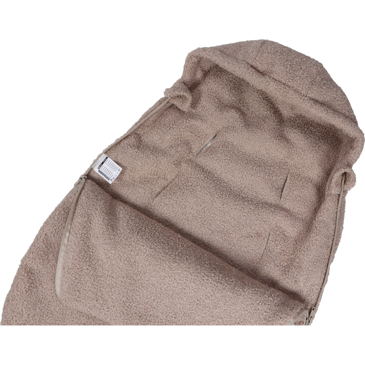 MamaLoes Teddy Boucle Nougat Autostoel Voetenzak