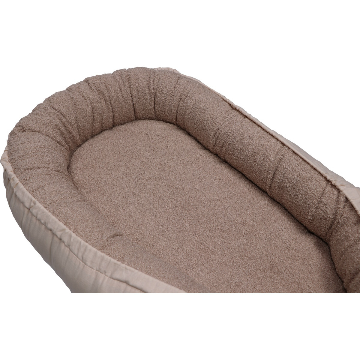 MamaLoes Teddy Boucle Nougat Omkeerbaar Babynest