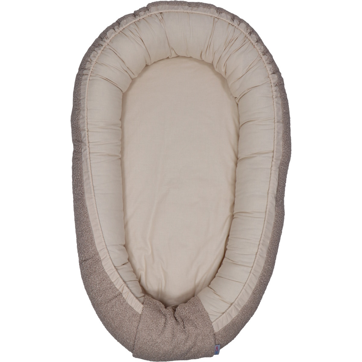 MamaLoes Teddy Boucle Nougat Omkeerbaar Babynest & Omkeerbaar Boxkleed