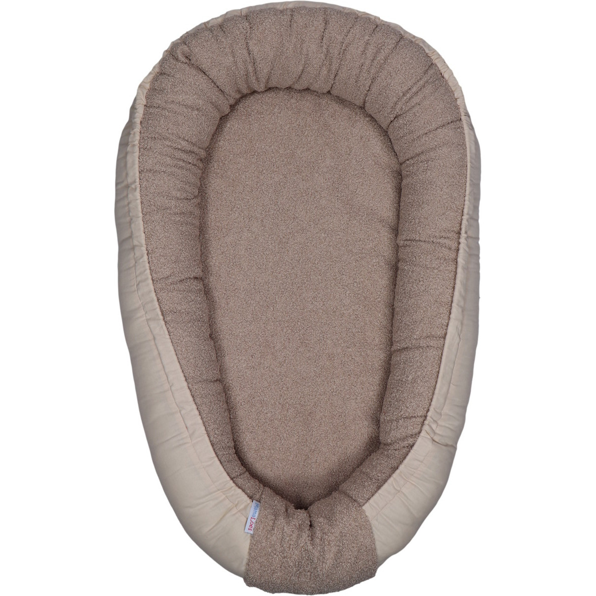 MamaLoes Teddy Boucle Nougat Omkeerbaar Babynest