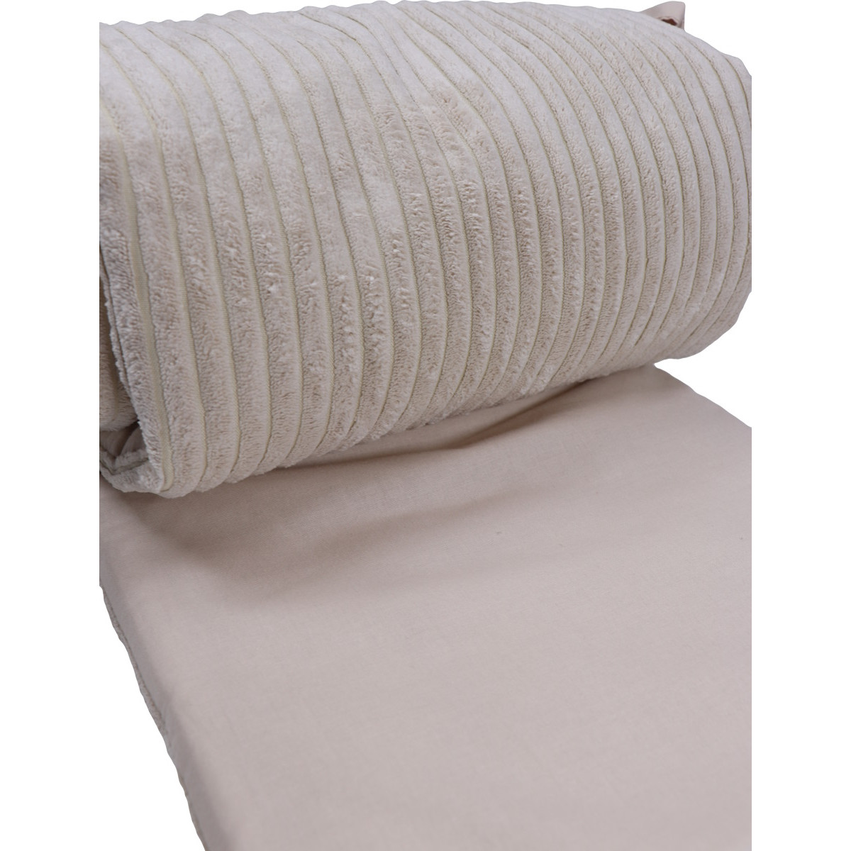 MamaLoes Velours Rib Beige 30 x 180 cm Bedbumper