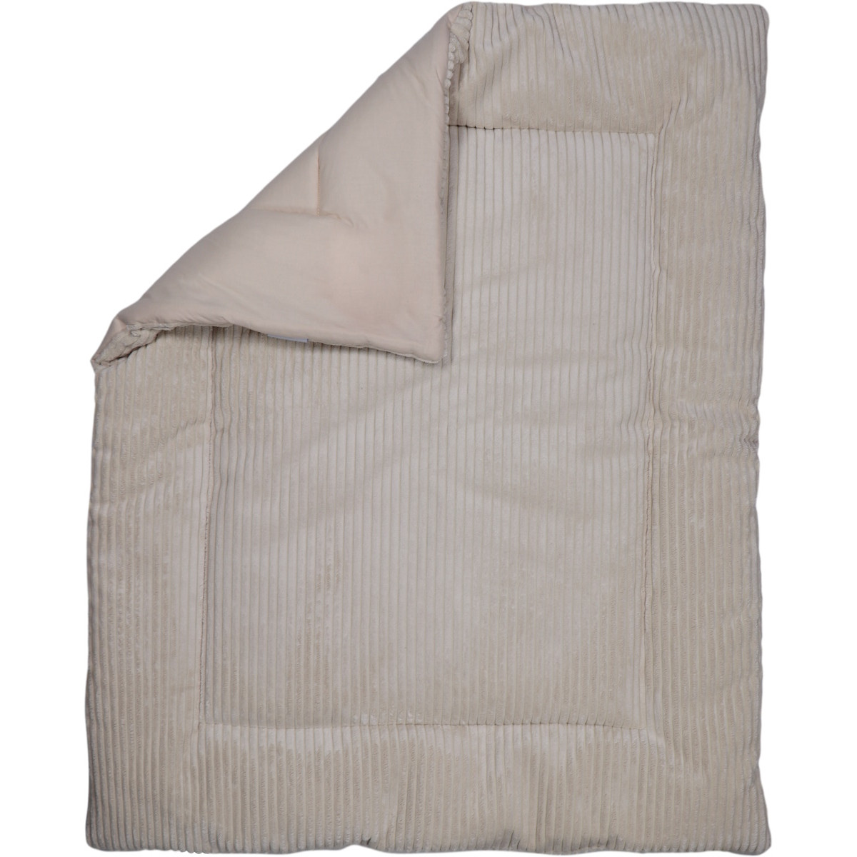 MamaLoes Velours Rib Beige 80 x 100 cm Omkeerbaar Boxkleed