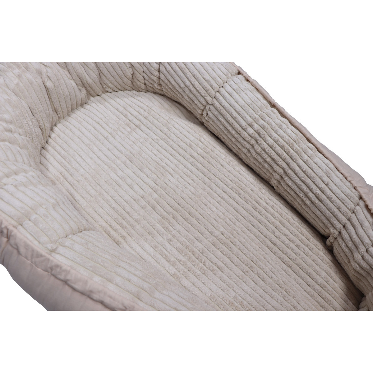 MamaLoes Velours Rib Beige Omkeerbaar Babynest