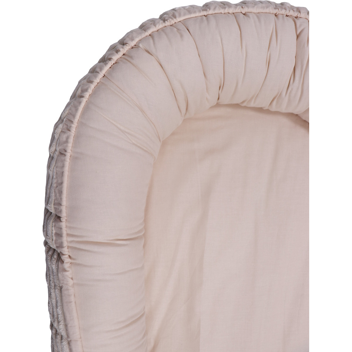 MamaLoes Velours Rib Beige Omkeerbaar Babynest
