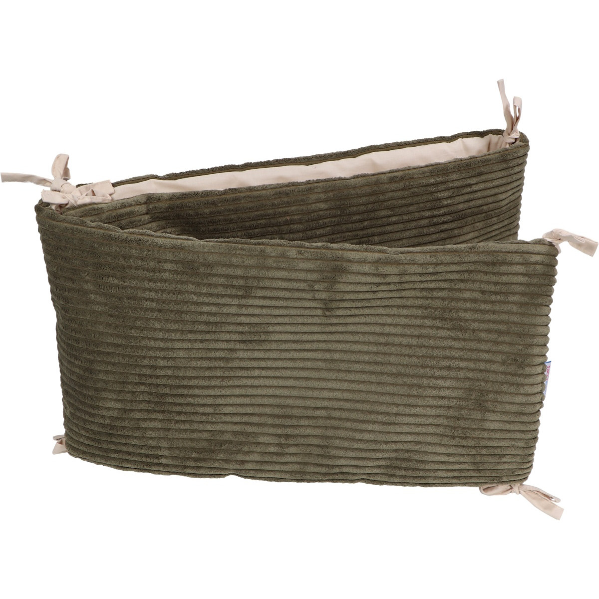 MamaLoes Velours Rib Groen 30 x 180 cm Bedbumper