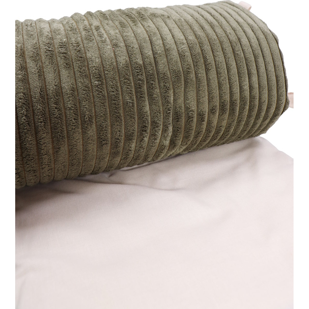 MamaLoes Velours Rib Groen 30 x 180 cm Bedbumper