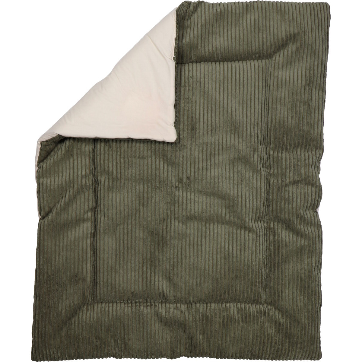 MamaLoes Velours Rib Groen 80 x 100 cm Omkeerbaar Boxkleed