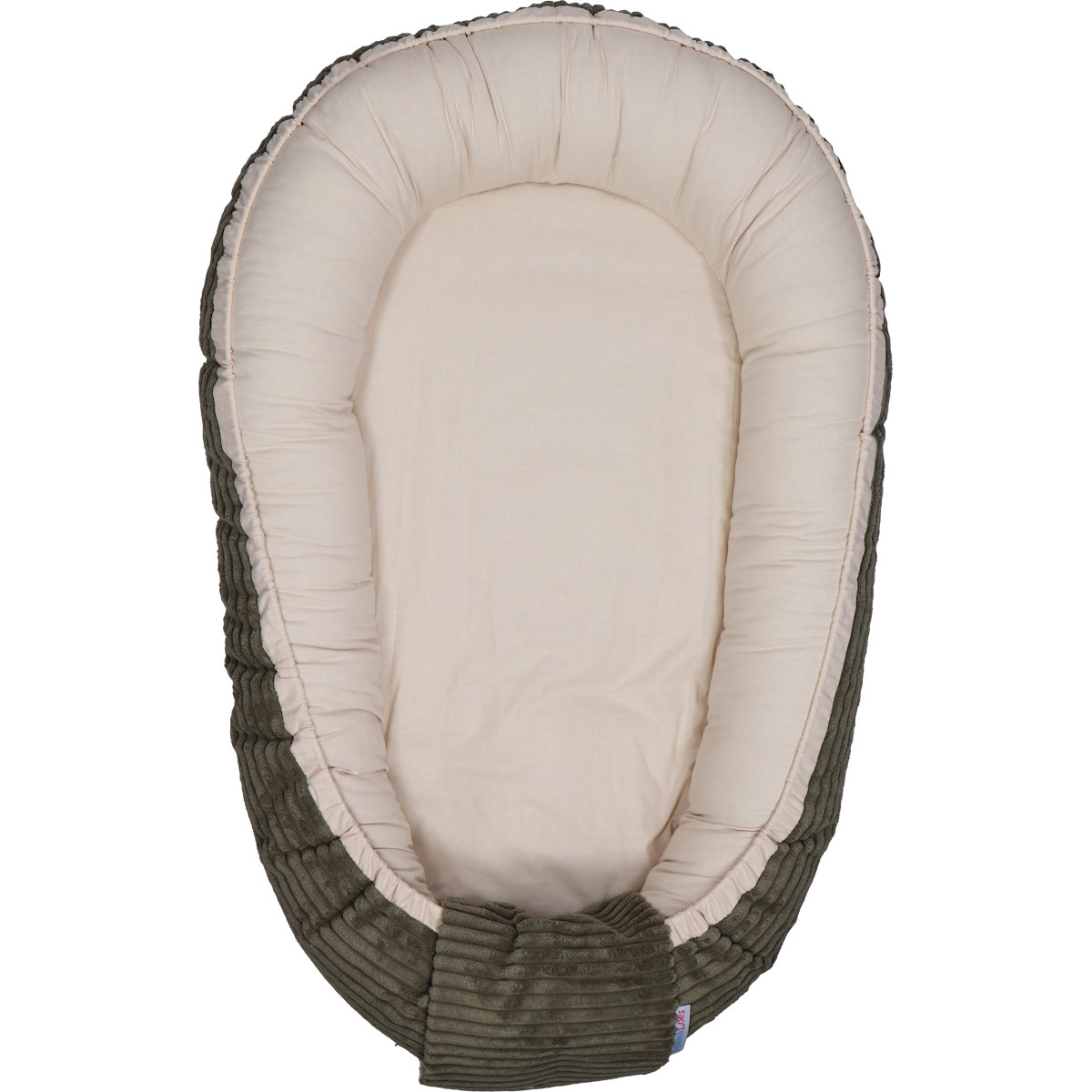 MamaLoes Velours Rib Groen Omkeerbaar Babynest