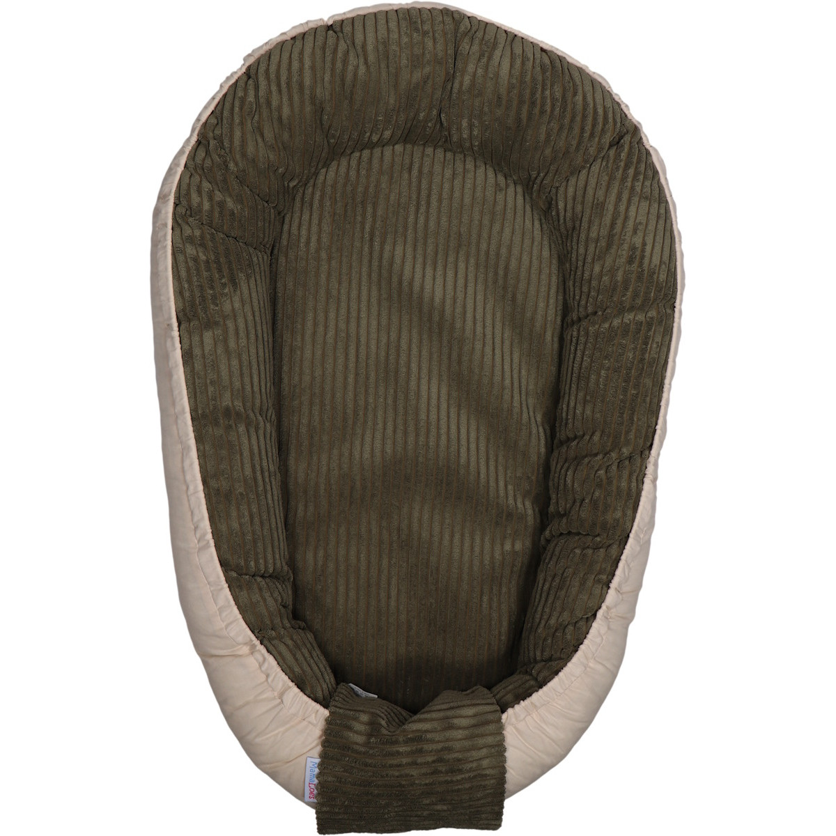 MamaLoes Velours Rib Groen Omkeerbaar Babynest