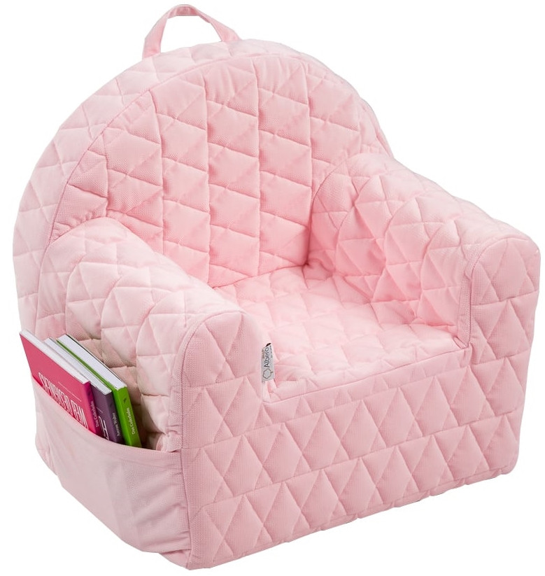 Albero Mio Velvet Roze Kinderfauteuil