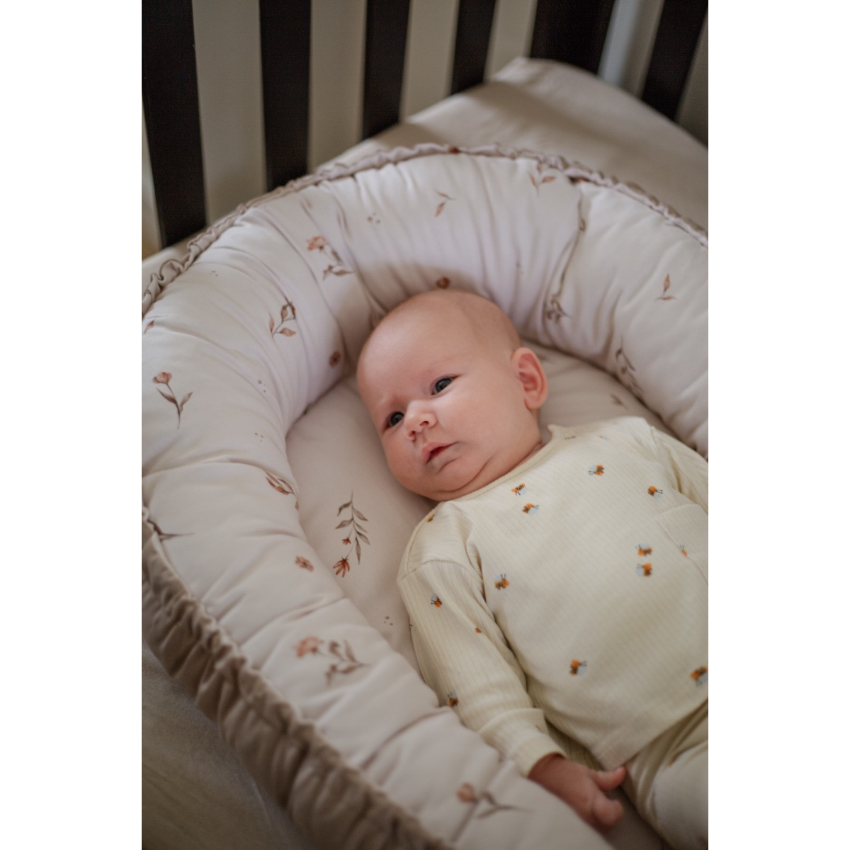 MamaLoes Vintage Bloemen Omkeerbaar Babynest