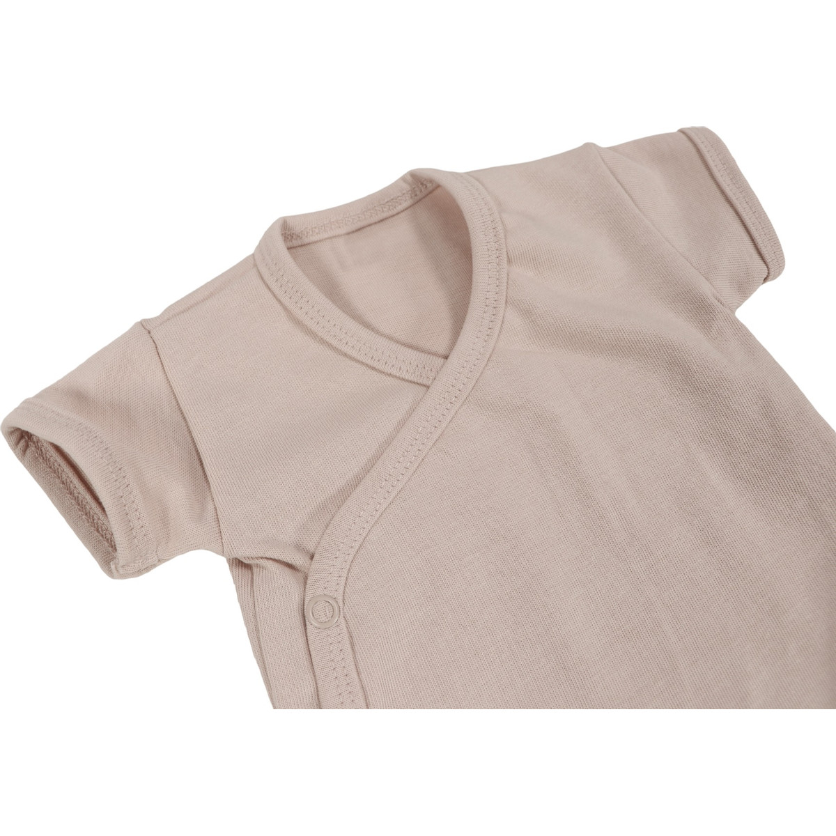 MamaLoes Zand Maat 62 Korte Mouw Overslag Romper